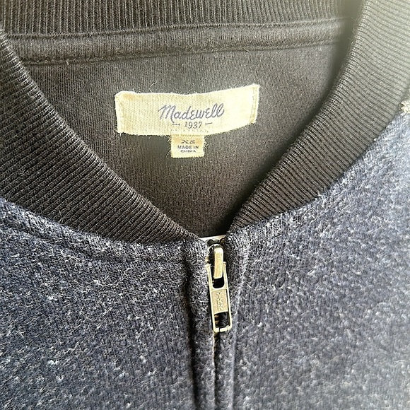 Excellent Condition!! 💙Madewell Varsity Bomber Jacket - Picture 9 of 13